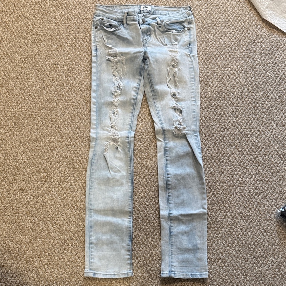 Tokyo Darling Light Blue Ripped Skinny Jeans